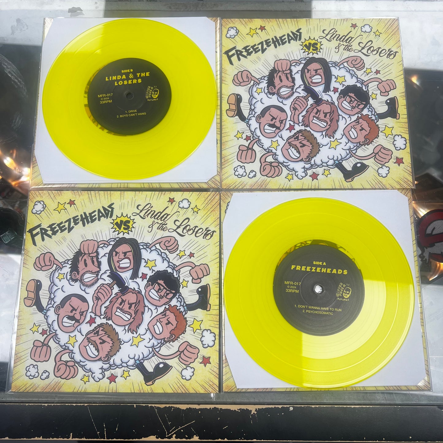 Freezeheads Vs. Linda & The Losers 7” Vinyl