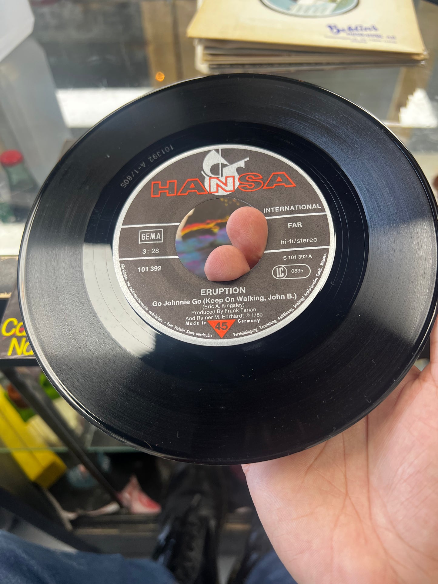 Eruption – Go Johnnie Go (Keep On Walking, John B.) 7”