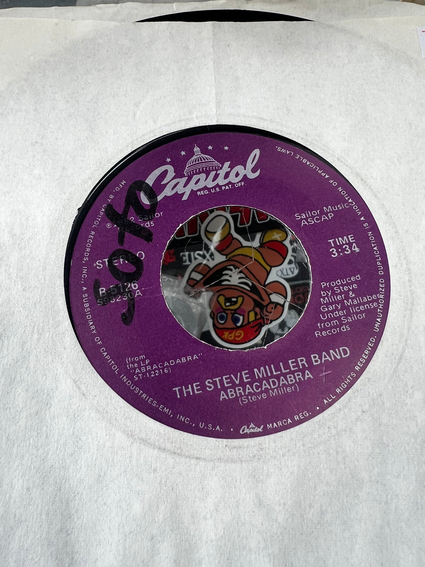 The Steve Miller Band – Abracadabra / Baby Wanna Dance 7”