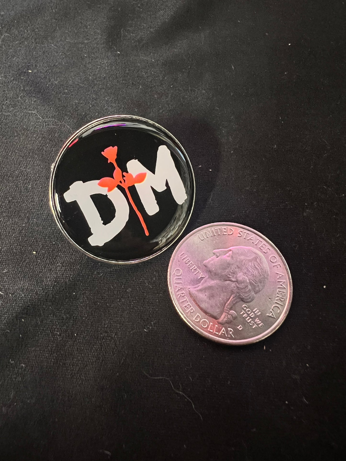 Depeche Mode “DM” Metallic Bubble Pin