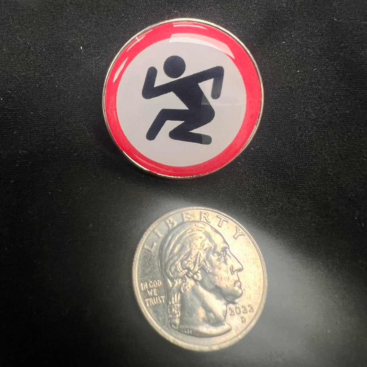 DRI Metallic Chrome Bubble Pin