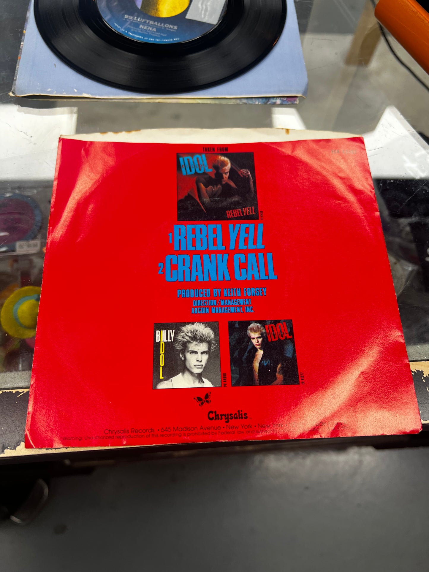Billy Idol – Rebel Yell 7”