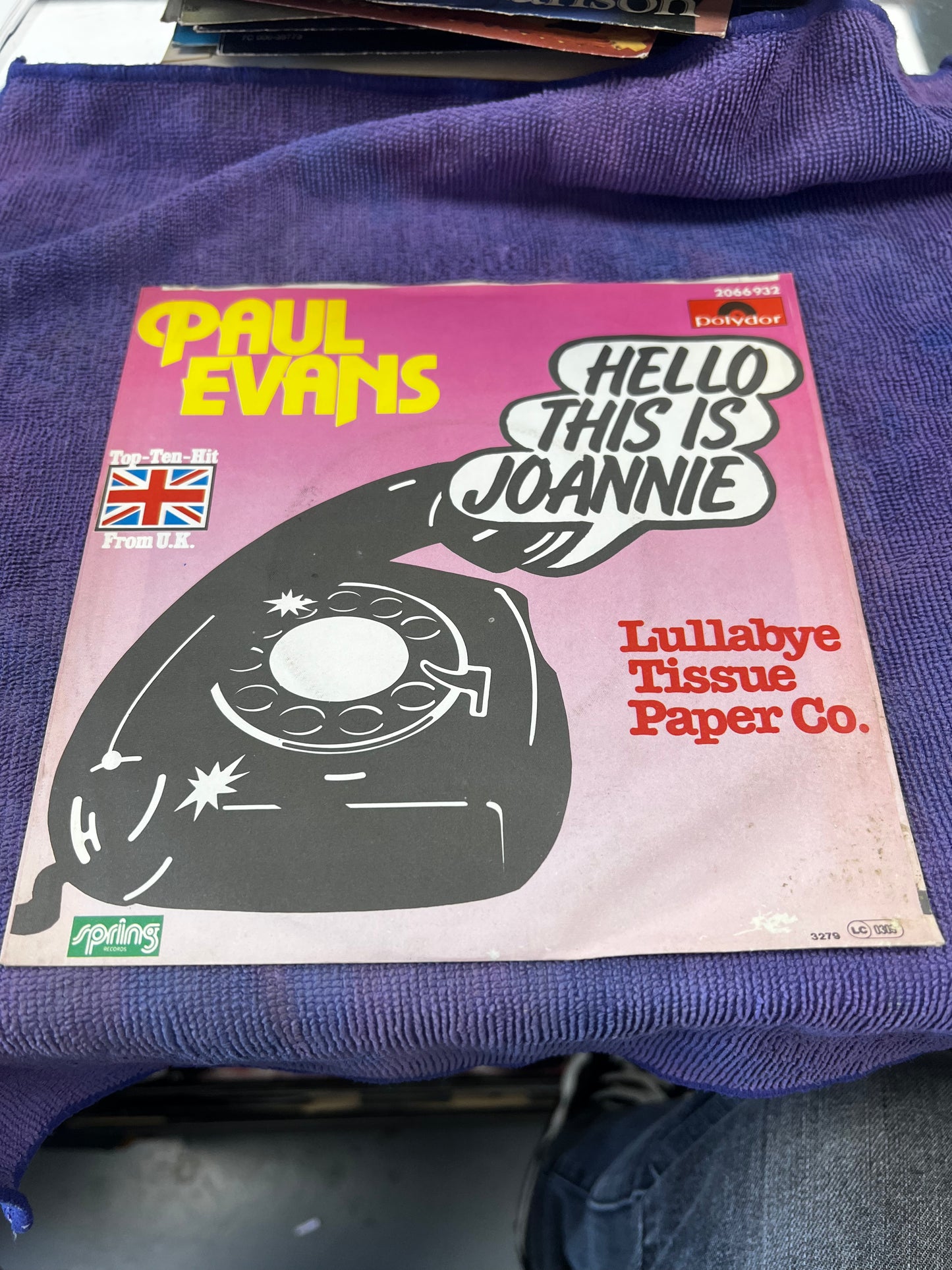 Paul Evans – Hello This Is Joannie 7”