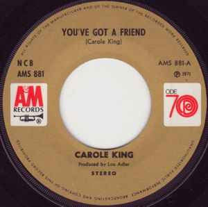 Carole King ‎– You've Got A Friend 7”