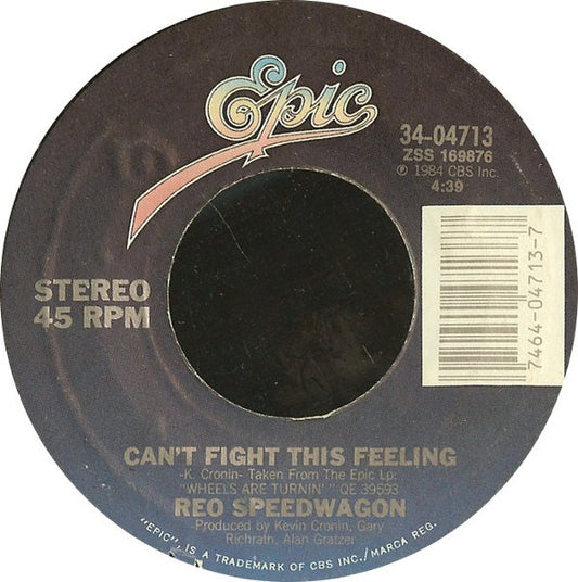 REO Speedwagon – Can't Fight This Feeling 7”