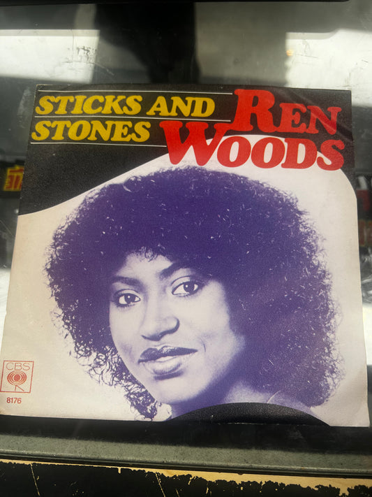 Ren Woods ‎– Sticks And Stones / Straight To Love 7”