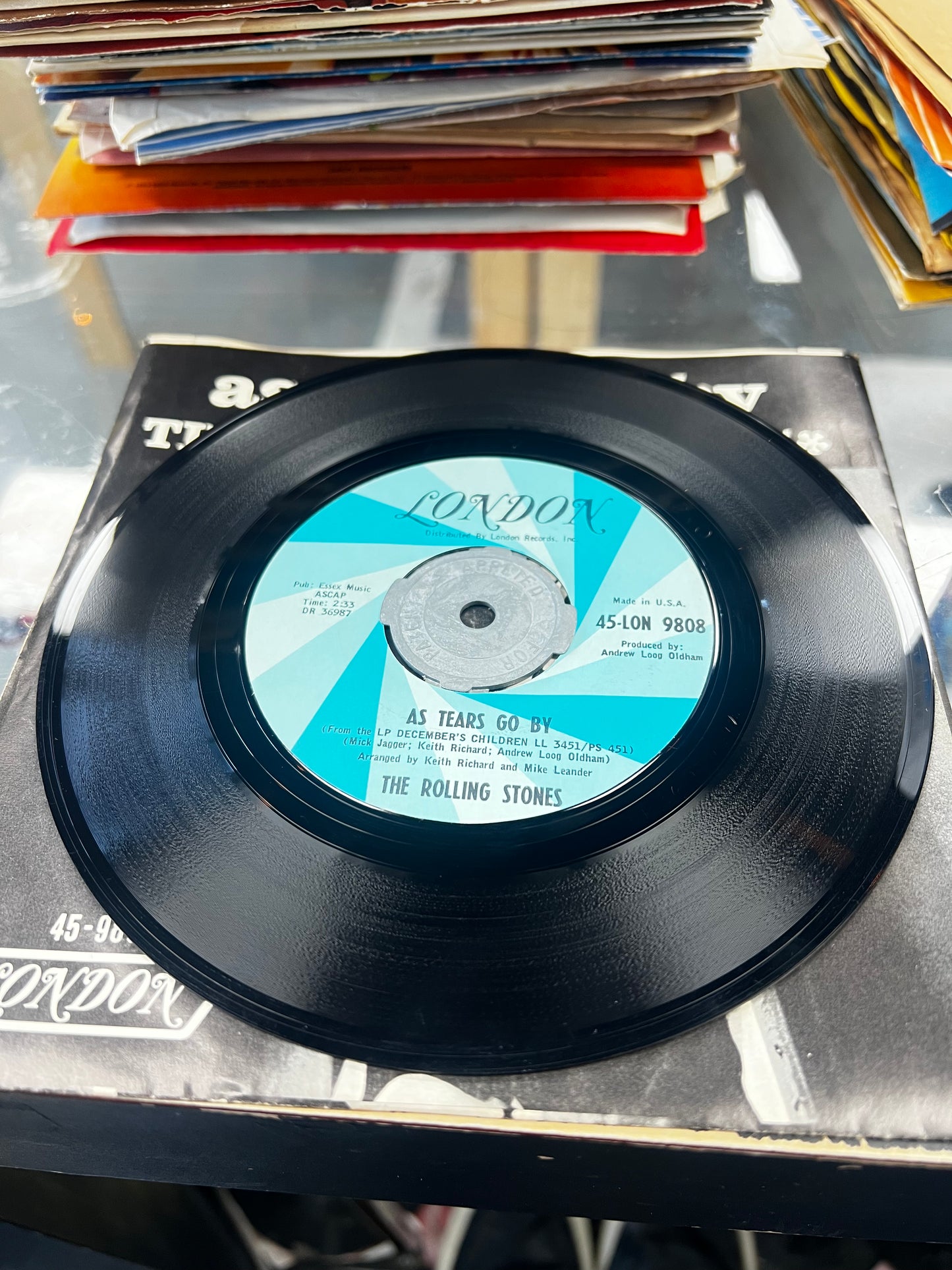 The Rolling Stones ‎– As Tears Go By 7”