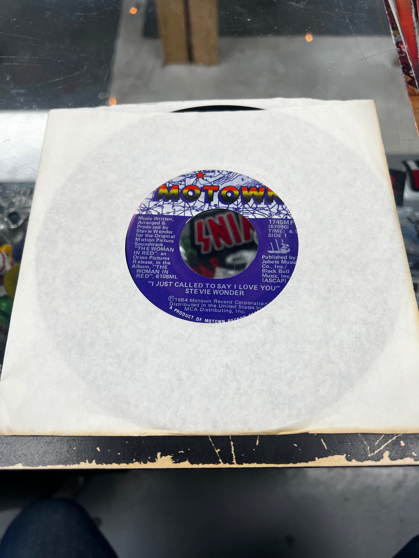 Stevie Wonder ‎– I Just Called To Say I Love You 7”