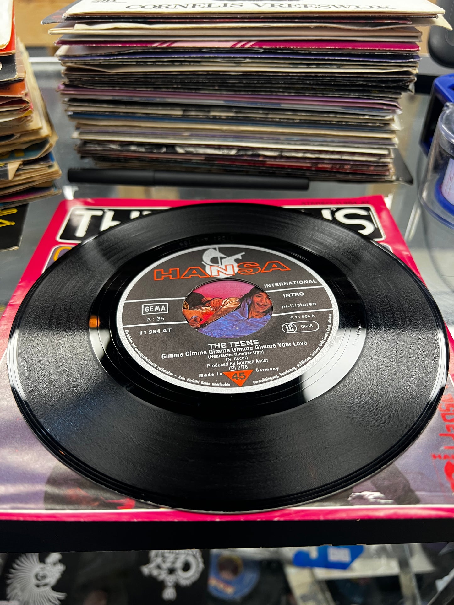 The Teens ‎– Gimme Gimme Gimme Gimme Gimme Your Love / Rollerball 7”