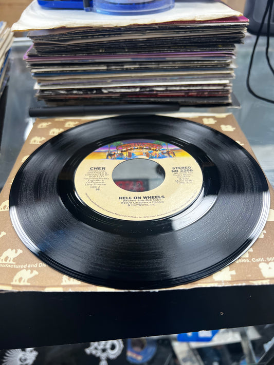Cher ‎– Hell On Wheels 7”